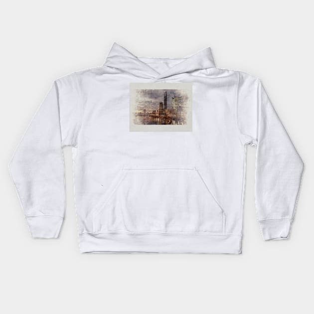 Brisbane Riverscape Kids Hoodie by annaleebeer